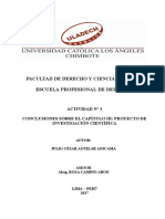 Actividad #3 Conclusiones Del Capítulo Iii Proyecto de Investigación 2017