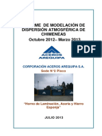 ACEROS AREQUIPA Informe de Modelo de Dispersión 