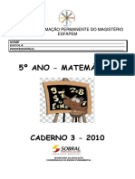 Caderno 3 - 5º Ano - Matemática 2010 PDF