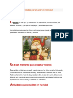 Actividades para Hacer en Navidad