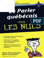 Le Parler Québécois Pour Les Nuls - Marie-Pierre Gazaille