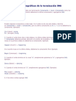 Reglas Ortográficas de La Terminación ING