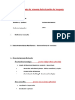 Modelo de Informe en Los Casos de Retrasos de Lenguaje