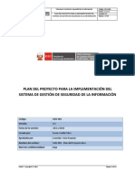 SGSI Plan Del Proyecto Plantilla