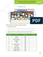 Ficha 10 Matemática: La Tómbola Escolar