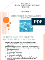 DFC1023 - Problem Solving &program Design: Introduction To Programming Language