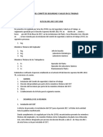 Acta de Instalacion Del Comité de Seguridad y Salud en El Trabajo