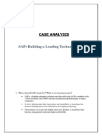 SAP: Building A Leading Technology Brand: Case Analysis