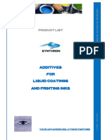 Product List Additives For Liquid Coatings MARCH 2013