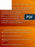 Type of Manufacturing System