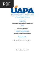 Marco Legal de La Educación Dominicana Tarea 1