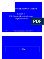 File System Organization and Implementation