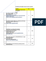 Measurement Sheet For Installetion of Utility Bridge