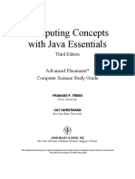 Computing Concepts With Java Essentials: Advanced Placement Computer Science Study Guide