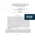 Seismic Refraction Velocities and Engineering Parameters Analysis For Environmental Study