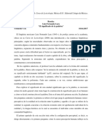 Reseña Al Capítulo IV, "El Significado de La Palabra" de Luis Fernando Lara (2006)