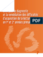 Outil Pour Le Diagnostic Et La Remédiation Des Difficultés D'acquisition de La Lecture en 1re Et 2e (Ressource 2976)