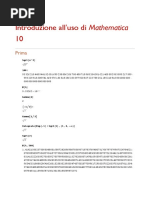 Introduzione All'uso Di Mathematica 10: Prima