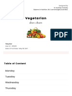 Vegetarian Vegetarian: Diet Chart Diet Chart