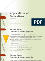 Applications of Derivatives-Related Rates