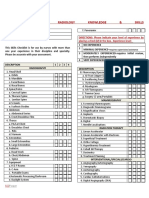 Radiology Skills Checklist