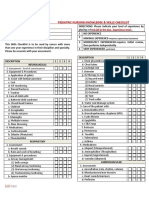 Pediatric Nursing Knowledge & Skills Checklist