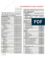 Cert Nurse Assist Skills Checklist