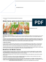 Modelo Canvas - Genera Un Plan de Negocio en Cinco Minutos PDF