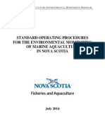 Standard Operating Procedures For The Environmental Monitoring of Marine Aquaculture in Nova Scotia