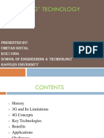 "4G" Technology: Presented By-Chetan Goyal ECE11004 School of Engineering & Technology RAFFLES University