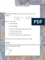 Finding The Present Value For N Not An Integer: Solution