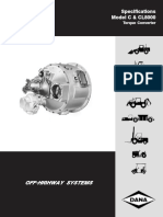 Specifications Model C & CL8000: Off-Highway Systems