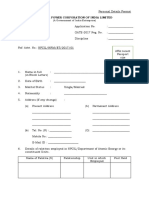 Npcil Personal Details Format