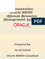 Presentation Oracle HRMS (Human Resource Management System)