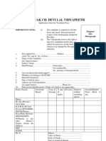 Jan Nayak Ch. Devi Lal Vidyapeeth: Important Note: Passport Size Photograph