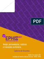 Caderno Resumos VI Ephis UFMG 2017