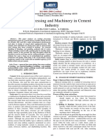 Study of Processing and Machinery in Cement Industry: ISO 9001:2008 Certified