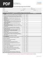 Aerial Lift Inspection Checklist