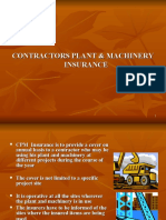 CONTRACTORS PLANT & MACHINERY INSURANCE Presentation