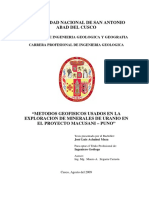 Tesis Metodos Geofisicos Usados en La Exploracion de Minerales de Uranio Proyecto Macusani - Puno1