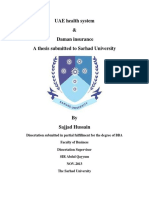 UAE Health System & Daman Insurance A Thesis Submitted To Sarhad University