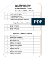 State Eligibility Test: Physical Sciences Previous Question Papers