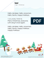 Lyrics Poster Hello Reindeer PDF