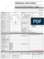 CS Form No. 212 Revised Personal Data Sheet - New