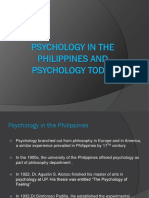 Psychology in The Philippines and PsycHology Today