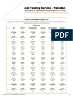 Schedule of National Aptitude Test (NAT™) 2017