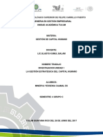 Investigacion Unidad 1 - La Gestión Del Capital Humano