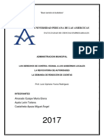 Los Derechos de Control Vecinal A Los Gobiernos Locales.