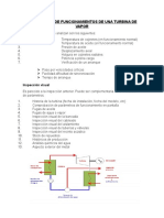 Parámetros de Funcionamientos de Una Turbina de Vapor