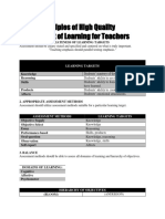 The 12 Principles of High Quality Assessment of Learning For Teachers